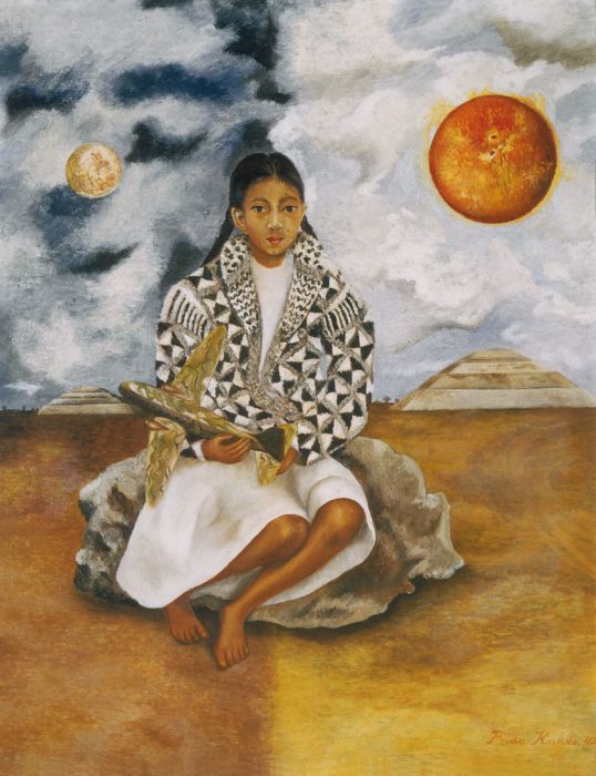 Frida Kahlo Ritratto di Lucha Maria, bimba tehuacana 1942 in apertura La sposa che si spaventa vedendo la vita aperta 1943