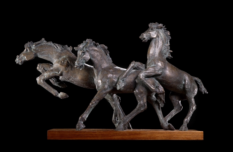 Cavalli in corsa, opera di Leonardo Lucchi