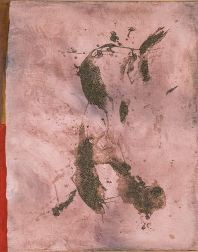 Giulio Turcato, La bava, Sabbia, olio e tecnica mista su tela, cm 195x114, Milano, Museo del Novecento